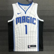 NBA Season Orlando Magic ##1 McGRADY White Round Neck Jersey High Quality Name and Number Print