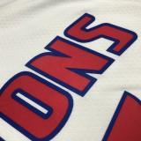NBA 75th Anniversary Detroit Pistons White #25 ROSE Jersey High Quality Name and Number Print