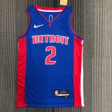 NBA 75th Anniversary Detroit Pistons Blue #2 CUNNINGHAM Jersey High Quality Name and Number Print