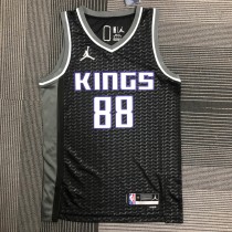 NBA Jordan Logo Sacramento Kings Black #88 QUETA Jersey High Quality Name and Number Print