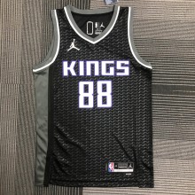 NBA Jordan Logo Sacramento Kings Black #88 QUETA Jersey High Quality Name and Number Print