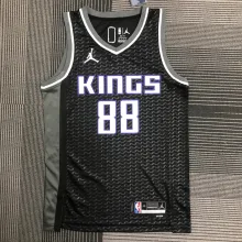 NBA Jordan Logo Sacramento Kings Black #88 QUETA Jersey High Quality Name and Number Print