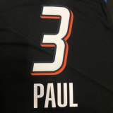 NBA Men Oklahoma City Thunder City Version Black #3 PAUL Jersey High Quality Name and Number Print