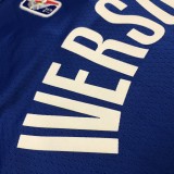 NBA 75th Anniversary Detroit Pistons Blue #1 IVERSON Jersey High Quality Name and Number Print