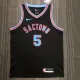 NBA Season 2021 Sacramento Kings Black #5 FOX Jersey High Quality Name and Number Print