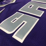 NBA 75th Anniversary Sacramento Kings Purple #5 FOX Jersey High Quality Name and Number Print