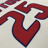 NBA 75th Anniversary Detroit Pistons White #25 ROSE Jersey High Quality Name and Number Print