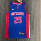 NBA 75th Anniversary Detroit Pistons Blue #25 ROSE Jersey High Quality Name and Number Print