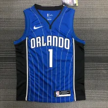 NBA Season Orlando Magic #1 McGRADY Blue Round Neck Jersey High Quality Name and Number Print