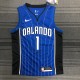 NBA Season Orlando Magic #1 McGRADY Blue Round Neck Jersey High Quality Name and Number Print