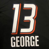 NBA Men Oklahoma City Thunder City Version Black #13 GEORGE Jersey High Quality Name and Number Print