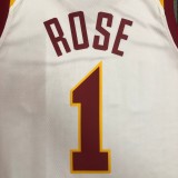 NBA Men Cleveland Cavaliers White #1 ROSE Jersey High Quality Name and Number Print
