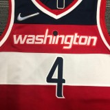 NBA 75th Anniversary Men Washington Wizards Red #4 WESTBROOK Jersey High Quality Name and Number Print