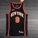 NBA Men 75th Anniversary Season 2022 New York Knicks Black #9 BARRETT Jersey High Quality Name and Number Print