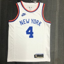 NBA 75th Anniversary Men New York Knicks White #4 ROSE Jersey High Quality Name and Number Print
