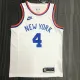 NBA 75th Anniversary Men New York Knicks White #4 ROSE Jersey High Quality Name and Number Print