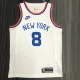 NBA 75th Anniversary Men New York Knicks White #8 WALKER Jersey High Quality Name and Number Print