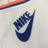 NBA 75th Anniversary Men New York Knicks White #4 ROSE Jersey High Quality Name and Number Print