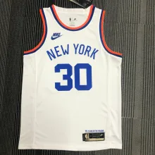 NBA 75th Anniversary Men New York Knicks White #30 RANDLE Jersey High Quality Name and Number Print