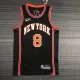 NBA Men 75th Anniversary Season 2022 New York Knicks Black #8 WALKER Jersey High Quality Name and Number Print