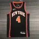 NBA Men 75th Anniversary Season 2022 New York Knicks Black #4 ROSE Jersey High Quality Name and Number Print