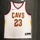 NBA Men Cleveland Cavaliers White #23 JAMES Jersey High Quality Name and Number Print