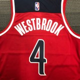 NBA 75th Anniversary Men Washington Wizards Red #4 WESTBROOK Jersey High Quality Name and Number Print