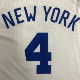 NBA 75th Anniversary Men New York Knicks White #4 ROSE Jersey High Quality Name and Number Print