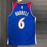 NBA Men 75th Anniversary Season 2022 Washington Wizards Blue #6 HARRELL Jersey High Quality Name and Number Print