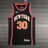 NBA Men 75th Anniversary Season 2022 New York Knicks Black #30 RANDLE Jersey High Quality Name and Number Print