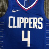 NBA Men 75th Anniversary Los Angeles Clippers Blue #4 RONDO Jersey High Quality Name and Number Print