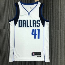 NBA Men 75th Anniversary Dallas Mavericks White #41 NOWITZKI Jersey High Quality Name and Number Print