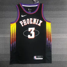 NBA Men Season 2022 Phoenix Suns Black #3 PAUL Jersey High Quality Name and Number Print