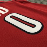 NBA Portland Trail Blazers with Jordan Logo Red #0 LILLARD Jersey High Quality Name and Number Print