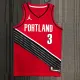 NBA Portland Trail Blazers with Jordan Logo Red #3 McCOLLUM Jersey High Quality Name and Number Print