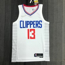NBA Men 75th Anniversary Los Angeles Clippers White #13 GEORGE Jersey High Quality Name and Number Print