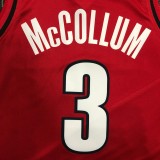 NBA Portland Trail Blazers with Jordan Logo Red #3 McCOLLUM Jersey High Quality Name and Number Print