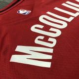 NBA Portland Trail Blazers with Jordan Logo Red #3 McCOLLUM Jersey High Quality Name and Number Print