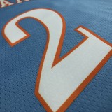 NBA Men Season 2022 Los Angeles Clippers Light Blue #2 LEONARD Jersey High Quality Name and Number Print