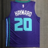 NBA Men New Season Charlotte Hornets #20 HAYWARD Purple Jersey High Quality Name and Number Print