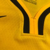 NBA Men Season 2018 Rewarding Version Golden State Warriors Yellow #11 THOMPSON Jersey High Quality Name and Number Print
