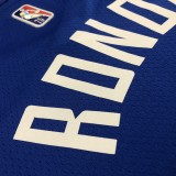 NBA Men 75th Anniversary Los Angeles Clippers Blue #4 RONDO Jersey High Quality Name and Number Print