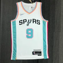 NBA Men 75th Anniversary Season 2022 San Antonio Spurs White #9 PARKER Jersey High Quality Name and Number Print