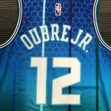 NBA Men 75th Anniversary Season 2022 Charlotte Hornets #12 OUBRE JR. Blue Jersey High Quality Name and Number Print