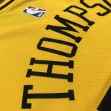 NBA Men Season 2018 Rewarding Version Golden State Warriors Yellow #11 THOMPSON Jersey High Quality Name and Number Print