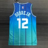 NBA Men 75th Anniversary Season 2022 Charlotte Hornets #12 OUBRE JR. Blue Jersey High Quality Name and Number Print