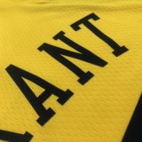 NBA Men Season 2018 Rewarding Version Golden State Warriors Yellow #35 Durant Jersey High Quality Name and Number Print