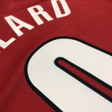 NBA Portland Trail Blazers with Jordan Logo Red #0 LILLARD Jersey High Quality Name and Number Print