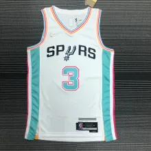 NBA Men 75th Anniversary Season 2022 San Antonio Spurs White #3 JOHNSON Jersey High Quality Name and Number Print