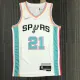 NBA Men 75th Anniversary Season 2022 San Antonio Spurs White #21 DUNCAN Jersey High Quality Name and Number Print